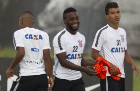 Durante o treino desta tarde no CT Joaquim Grava, zona leste da cidade. O prximo jogo ser amanh, quarta-feira, dia 25/02 contra o Linense, no estdio Gilbertao., jogo adiado da 2 rodada do Campeonato Paulista de 2015