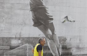 Durante o treino desta tarde no CT Joaquim Grava, zona leste da cidade. O prximo jogo ser domingo, dia 01/03 contra o Mogi Mirim na Arena Corinthians, vlido pela 7 rodada do Campeonato Paulista de 2015