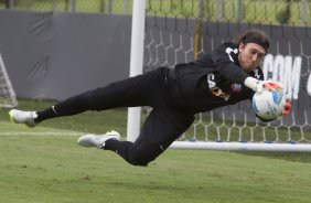 Durante o treino desta tarde no CT Joaquim Grava, zona leste da cidade. O prximo jogo ser domingo, dia 01/03 contra o Mogi Mirim na Arena Corinthians, vlido pela 7 rodada do Campeonato Paulista de 2015