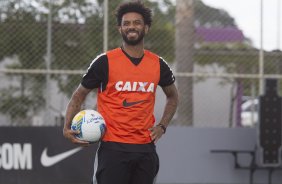 Durante o treino desta tarde no CT Joaquim Grava, zona leste da cidade. O prximo jogo ser domingo, dia 01/03 contra o Mogi Mirim na Arena Corinthians, vlido pela 7 rodada do Campeonato Paulista de 2015