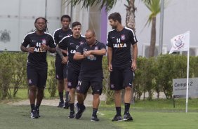 Durante o treino desta tarde no CT Joaquim Grava, zona leste da cidade. O prximo jogo ser domingo, dia 01/03 contra o Mogi Mirim na Arena Corinthians, vlido pela 7 rodada do Campeonato Paulista de 2015