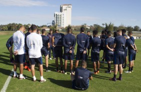 Elenco reunido durante treino da tarde pela Florida Cup 2017