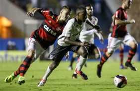 Guilherme Romo em jogada contra o Flamengo pelas quartas de finais da Copinha 2017