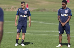 Luidy e Paulo Roberto durante o treino da tarde do Corinthians na Florida Cup 2017