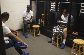 Jean no vestiário antes da final contra o São Paulo pela Flórida Cup 2017