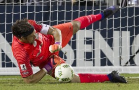 Cássio defendendo pênalti contra o São Paulo pela final da Flórida Cup 2017