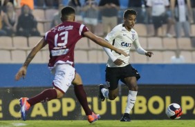 Pedrinho atuando contra a Juventus pela semifinal da Copinha 2017