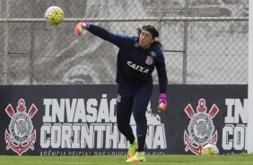 Cássio treinando pela primeira vez no CT Joaquim Grava depois da Flórida Cup 2017