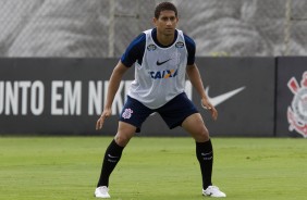 Zagueiro Pablo no treino do Corinthians no CT Joaquim Grava