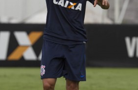 Gabriel no treino do Corinthians no CT Joaquim Grava