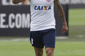 Giovanni Augusto no treino do Corinthians no CT Joaquim Grava