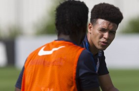 Marquinhos Gabriel no treino do Corinthians no CT Joaquim Grava