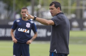 Luidy e Carille no ltimo treino do Corinthians antes da estreia no Paulista