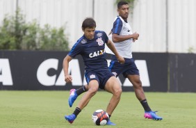 Romero e Lo Prncipe no ltimo treino do Corinthians antes da estreia no Paulista