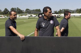 Fbio Carille durante o jogo treino contra o Atibaia