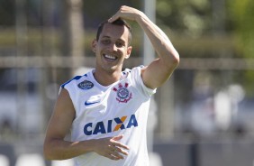 Rodriguinho durante o jogo treino contra o Atibaia