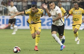 Léo Jabá em partida contra o Novorizontino pelo Paulistão