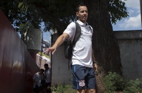 Rodriguinho chegando no estádio José Liberatti para partida contra o Audax