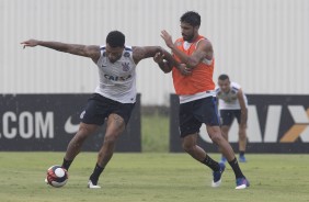 Vilson e Kazim participando do treino da tarde