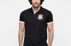 Camisa Polo Corinthians Basic 2 - Preto