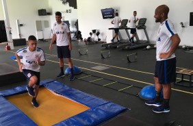 Gabriel, Fellipe Bastos e Pedro Henrique em treino na academia