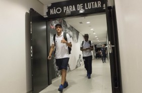 Bruno Paulo chega à Arena para jogo contra o Santos, pelo Paulistão