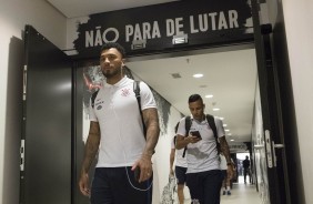 Kazim chegando na Arena para jogo contra o Santos