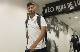 Camacho chegando na Arena para partida contra o Santos, pelo Paulisto