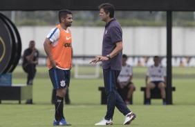 Guilherme durante atividade da manhã no CT