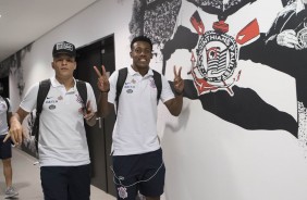 Guilherme Arane e Moisés antes do duelo contra a Luverdense, na Arena