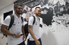 Guilherme e Maycon chegam  Arena para enfrentar o Luverdense