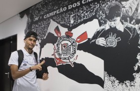 Maycon durante chegada  Arena antes do jogo contra a Luverdense