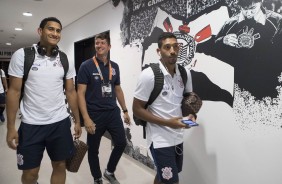 Pablo e Léo Príncipe chegando à Arena para enfrentar o Luverdense