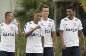 Luiddy, Pedrinho, Rodrigo Figueiredo e Bruno Paulo durante treino do Timo