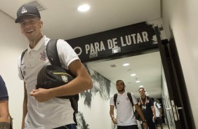 Maycon no vestiário da Arena Corinthians