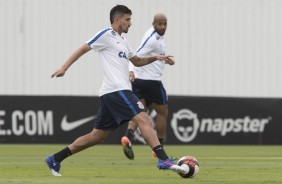 Pedro Henrique no treino da manh