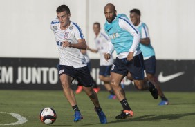 A atividade contou com o habitual coletivo em campo reduzido em campo