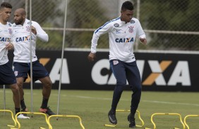 Bruno paulo no treino do Corinthians antes da partida contra o Botafogo-SP
