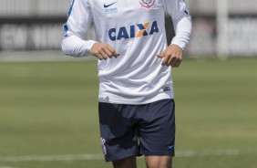 Marquinhos Gabriel no treino do Corinthians antes da partida contra o Botafogo-SP