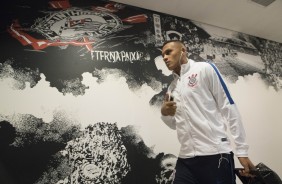 Léo Jabá antes da partida contra o Linense pelo Campeonato Paulista