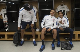 Pedrinho antes da partida contra o Linense pelo Campeonato Paulista