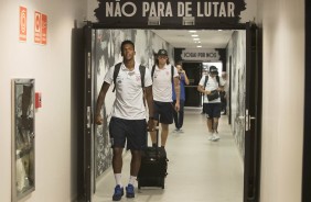 Jô chegando à Arena para enfrentar a La U, pela Sul-Americana