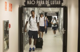 J chegando  Arena para enfrentar a La U, pela Sul-Americana