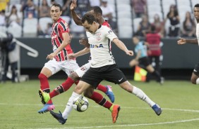 Rodriguinho atuando contra o Botafogo-SP, pelo Paulisto