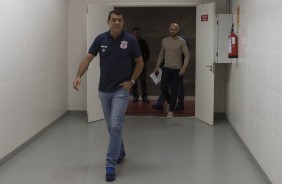 Tcnico Fbio Carille antes do duelo contra o Internacional, no Beira Rio, pela Copa do Brasil