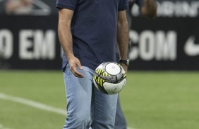 Técnico Fábio Carille comandou o time no triunfo diante do Botafogo-SP, pelo Paulistão
