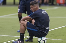 Marciel treinou durante a reapresentação do Corinthians