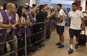 Kazim e Pablo antes de encarar o São Paulo, pelo Paulistão