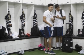Marquinhos Gabriel e Marciel se preparando para encarar o São Paulo, pelo Paulistão