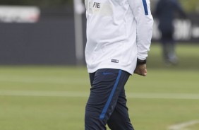 Fábio Carille no CT durante penúltimo treino antes da partida contra o São Paulo, na Arena